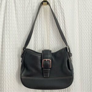 Coach Y2K Soho Black Leather Shoulder Bag